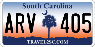SC license plate ARV405