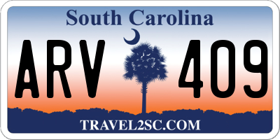SC license plate ARV409