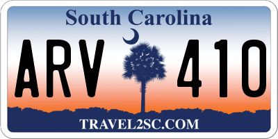 SC license plate ARV410