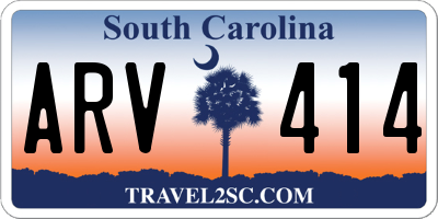 SC license plate ARV414