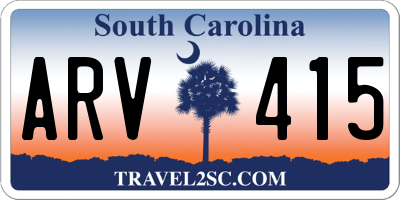 SC license plate ARV415