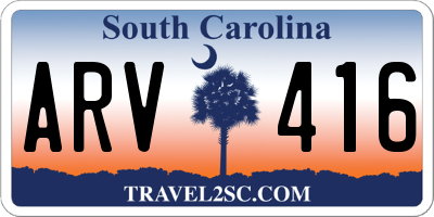 SC license plate ARV416