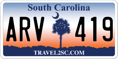 SC license plate ARV419