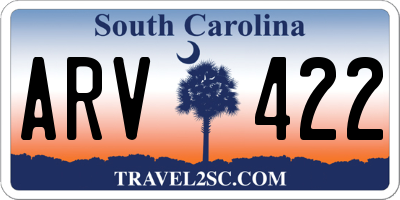 SC license plate ARV422