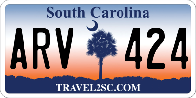 SC license plate ARV424