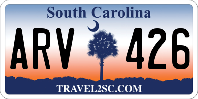 SC license plate ARV426
