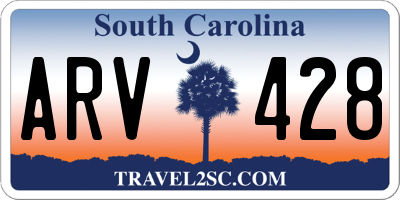 SC license plate ARV428