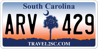 SC license plate ARV429