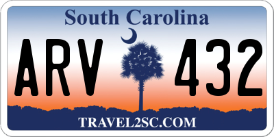 SC license plate ARV432