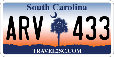 SC license plate ARV433
