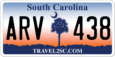 SC license plate ARV438