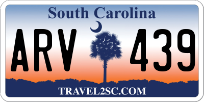 SC license plate ARV439