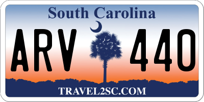 SC license plate ARV440