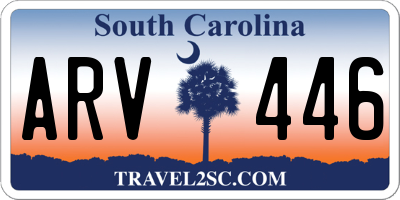 SC license plate ARV446
