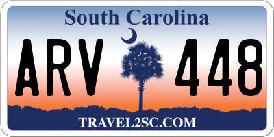 SC license plate ARV448