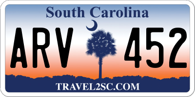 SC license plate ARV452