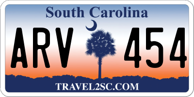 SC license plate ARV454