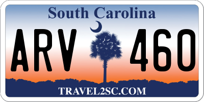 SC license plate ARV460