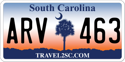 SC license plate ARV463