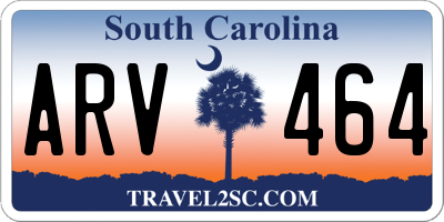SC license plate ARV464