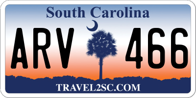 SC license plate ARV466