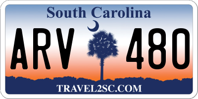 SC license plate ARV480
