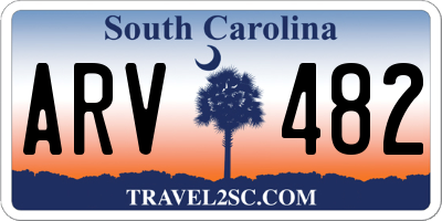 SC license plate ARV482