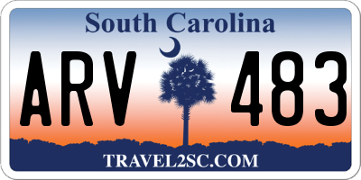 SC license plate ARV483