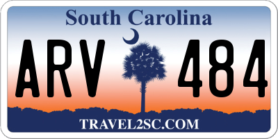 SC license plate ARV484