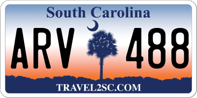SC license plate ARV488