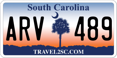 SC license plate ARV489