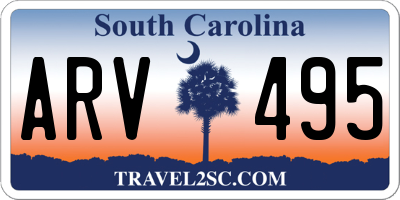 SC license plate ARV495