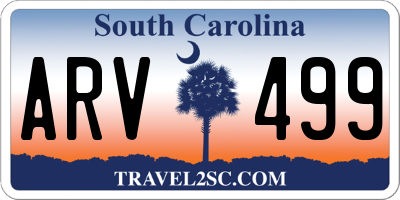 SC license plate ARV499