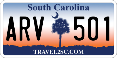 SC license plate ARV501