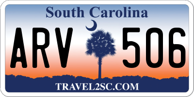 SC license plate ARV506