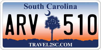 SC license plate ARV510