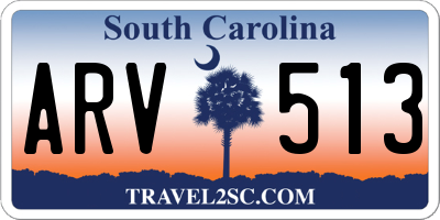 SC license plate ARV513