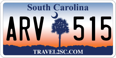 SC license plate ARV515