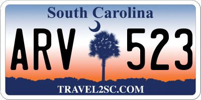 SC license plate ARV523