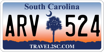 SC license plate ARV524