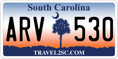 SC license plate ARV530