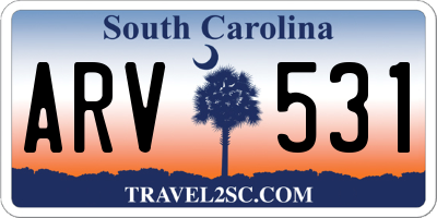 SC license plate ARV531