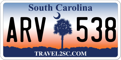 SC license plate ARV538