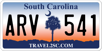 SC license plate ARV541