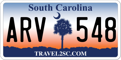 SC license plate ARV548