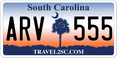 SC license plate ARV555