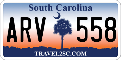 SC license plate ARV558