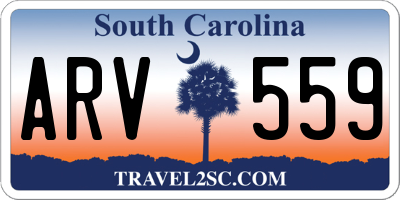 SC license plate ARV559