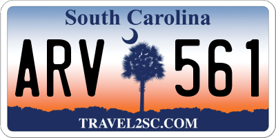 SC license plate ARV561