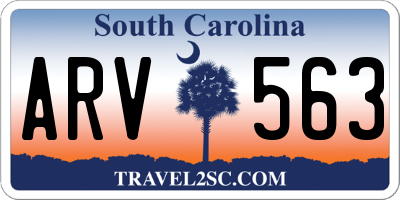 SC license plate ARV563